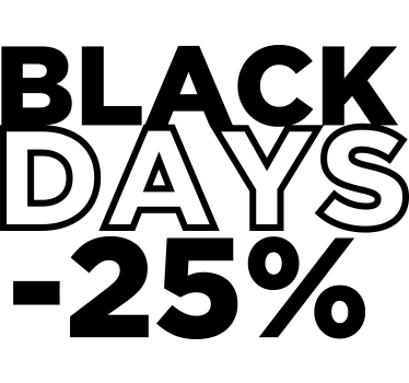 Black friday sticker monochrome custom "black days" - TenStickers