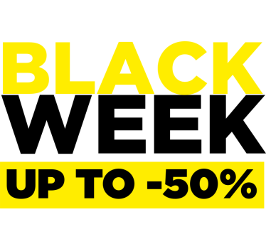 Black friday sticker yellow and black black week - TenStickers