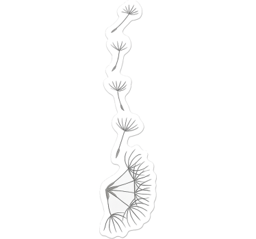 Mirror sticker dandelion seed drift - TenStickers