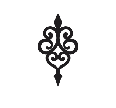 Mirror sticker damask scroll border - TenStickers