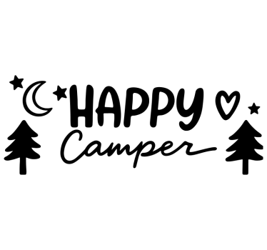 Caravan decal happy camper - TenStickers