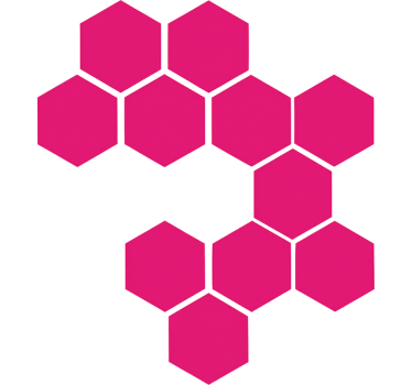 Bike sticker pink hexagon decals - TenStickers