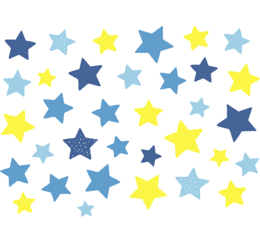 Colorful stars bike sticker - TenStickers
