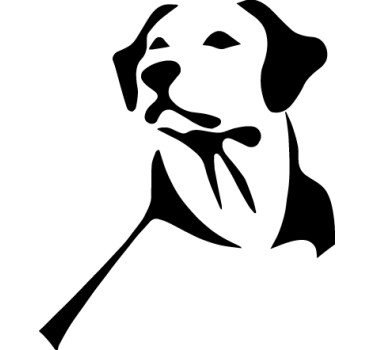 Labrador retriever dog silhouette car sticker - TenStickers