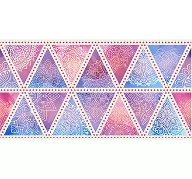 Boho triangles border decal - TenStickers