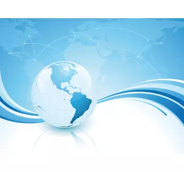 Conceptual World Map Sticker - TenStickers