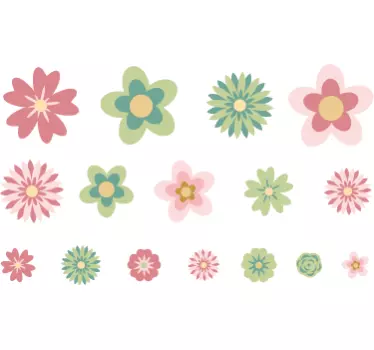 Cute flowers bike sticker - TenStickers