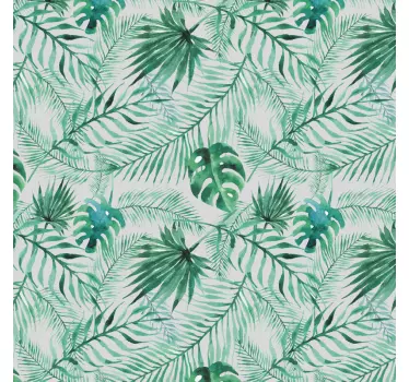 Tropical plants shower screen sticker - TenStickers