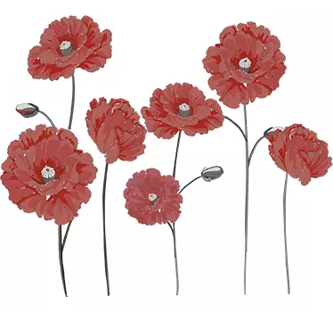 Colorful flowers wall decal - TenStickers