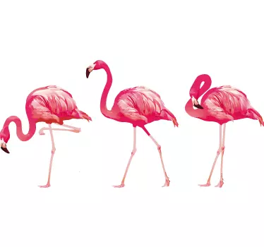 Realistic flamingos bird sticker - TenStickers