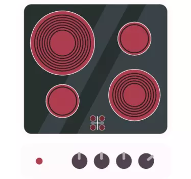 Ceramic cooker appliance decals - TenStickers