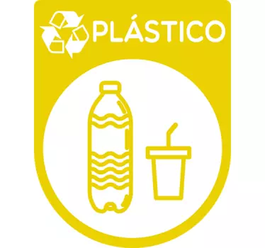 Plastic recycling  emoji wall decal - TenStickers