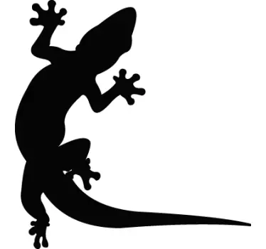 Gecko silhouette car sticker - TenStickers