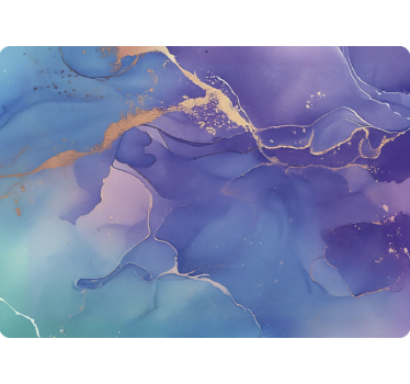 Laptop sticker purple aqua marble skin - TenStickers