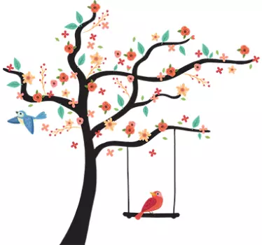 Spring tree tree wall decal - TenStickers
