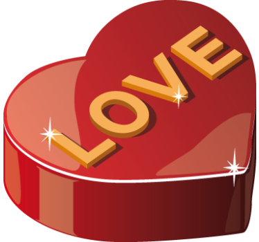 Chocolate Box Love Sticker - TenStickers