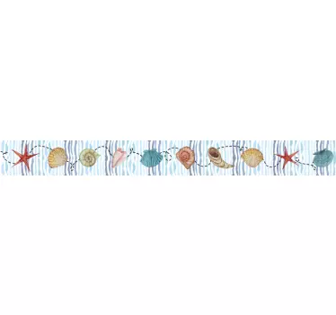 Seashells border sticker - TenStickers