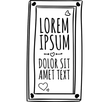 Customisable Valentines Day Red & Gold Sticker - TenStickers