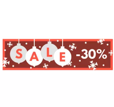 Customisable Christmas Promotion Sticker - TenStickers