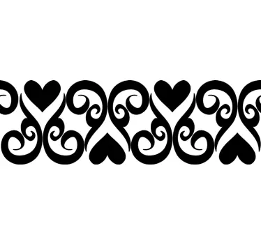 Heart Pattern Window Sticker - TenStickers