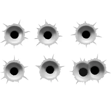 Bullet holes effect car sticker - TenStickers