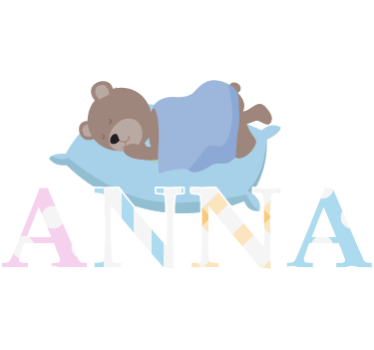 Nursery wall decal sleeping bear design - TenStickers