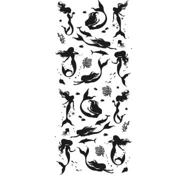 Shower sticker mermaid - TenStickers