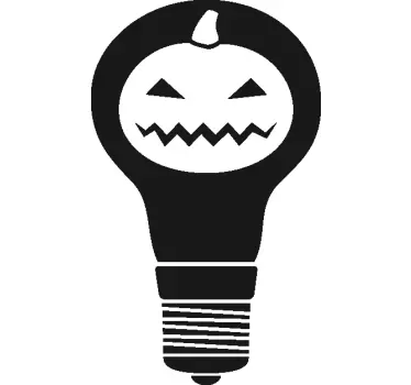 A Skull In A Lightbulb Halloween Sticker - TenStickers