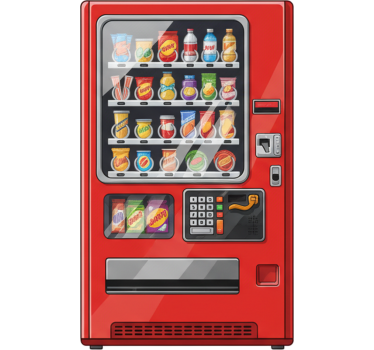 Fridge sticker red vending machine - TenStickers