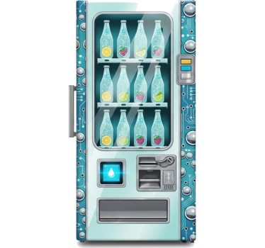 Fridge sticker sparkling water vending machine - TenStickers