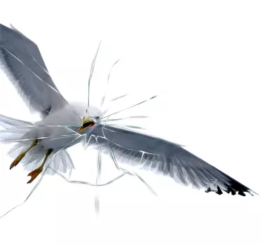 Flying Bird Window Sticker - TenStickers