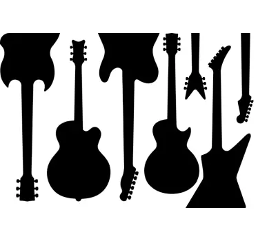 Guitars Laptop Sticker - TenStickers