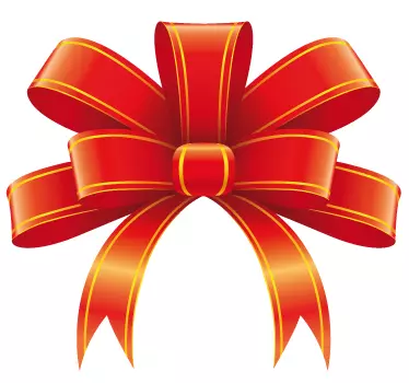 Christmas Ribbon Business Sticker - TenStickers