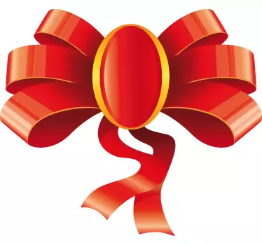 Gift Ribbon Bow Sticker - TenStickers