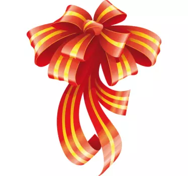Christmas Ribbon Stickers - TenStickers