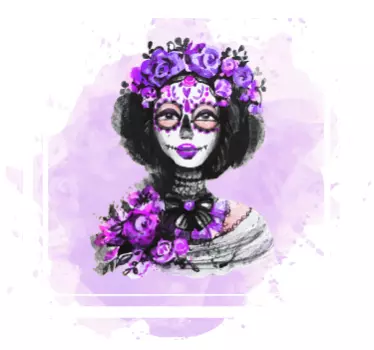 Beautiful woman skull Halloween ps4 skin - TenStickers