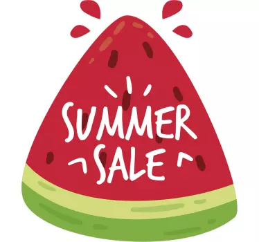 SUMMER SALE WATERMELON DESIGN sales sticker - TenStickers