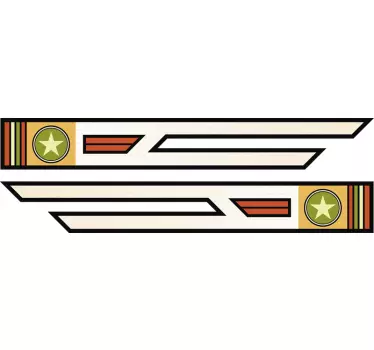Retro army Bike Decal - TenStickers