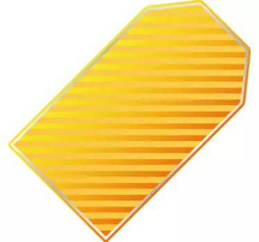 Rectangular Grated Yellow Label Sticker - TenStickers