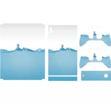 Water graphic effect design xbox sticker - TenStickers
