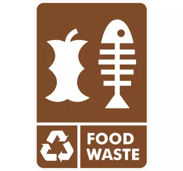Food Waste Bin Sticker - TenStickers