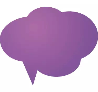 Customisable Purple Speech Bubble Sticker - TenStickers