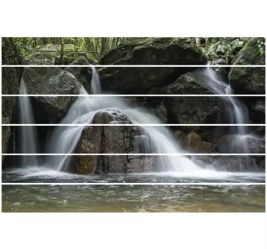Waterfall Nature Stair Stickers - TenStickers