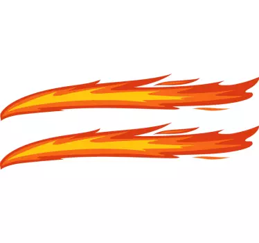 Fire flame effect bikes sticker - TenStickers