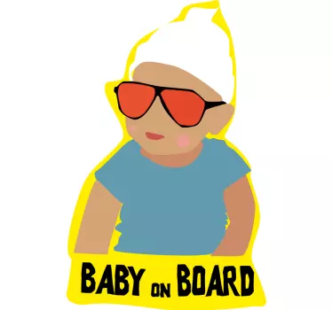 The hangover baby on board car sticker - TenStickers