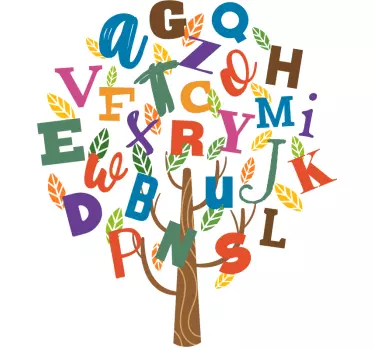 Alphabet Tree Wall Sticker - TenStickers