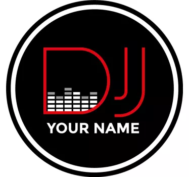 Personalised name dj laptop sticker - TenStickers