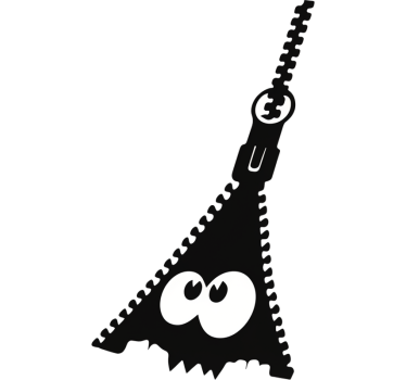 Monster zipper laptop sticker - TenStickers