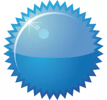 Customisable Blue Spike Promotion Window Sticker - TenStickers