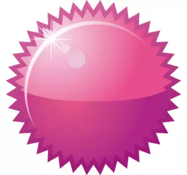 Purple Spike Circle Customisable Window Sticker - TenStickers